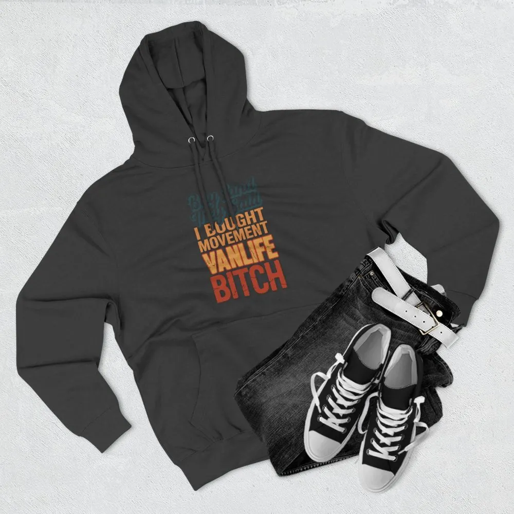Three-Panel Fleece Hoodie - "Buy Land They Said" Design F**K-Line