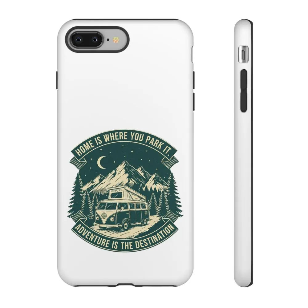 3500347196279786699_2048.jpeg Phone Case — "Home Is Where You Park It-Adventure is the destination" Camper Van Design