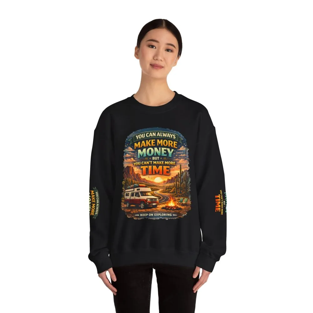 Unisex Heavy Blend™ Crewneck Sweatshirt — "You Can Always Make More Money" Design Scenic-Line