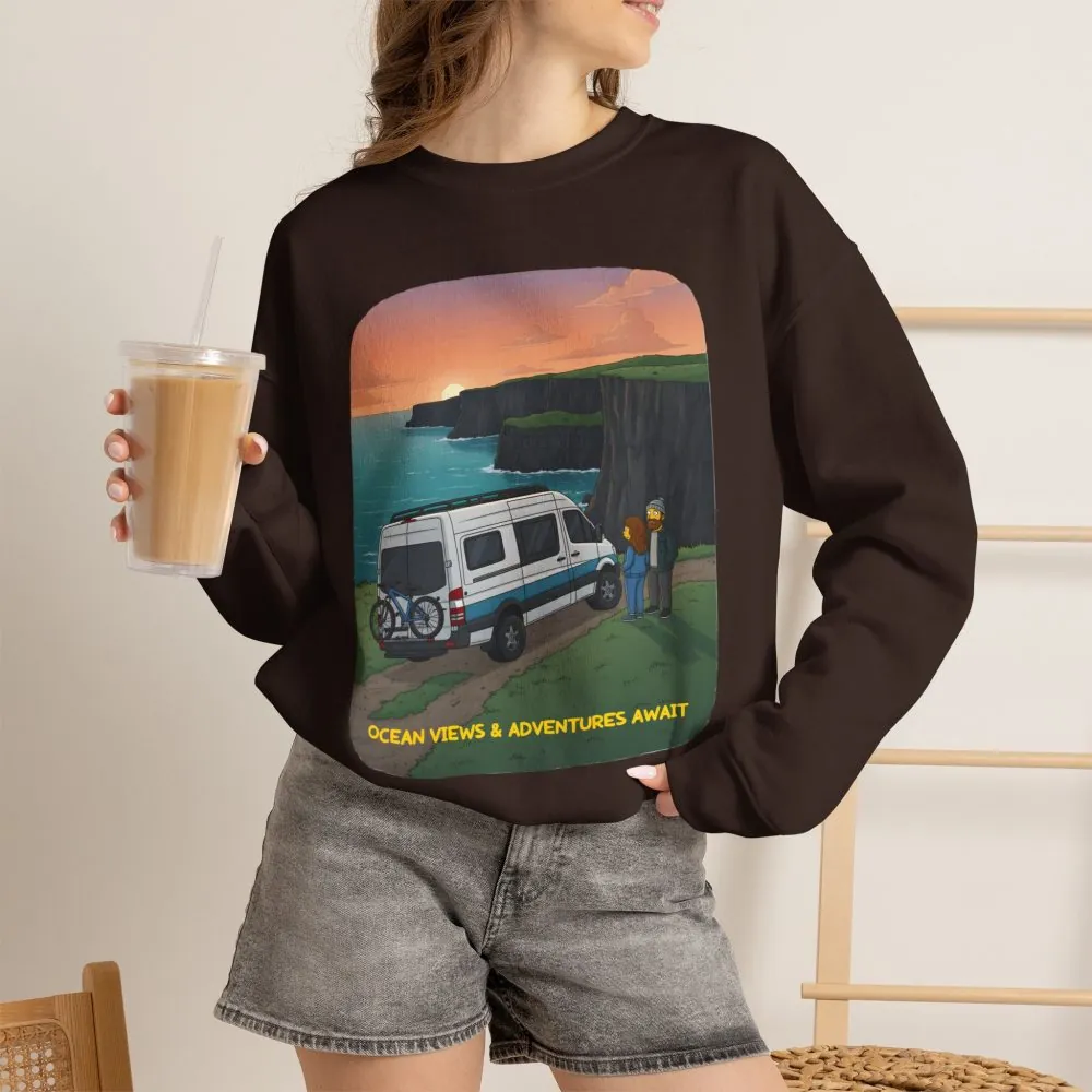 3541908465725157953_2048.jpeg Unisex Heavy Blend™ Crewneck Sweatshirt — "Ocean Views-Adventures Awaits" Design Sitcom-Line