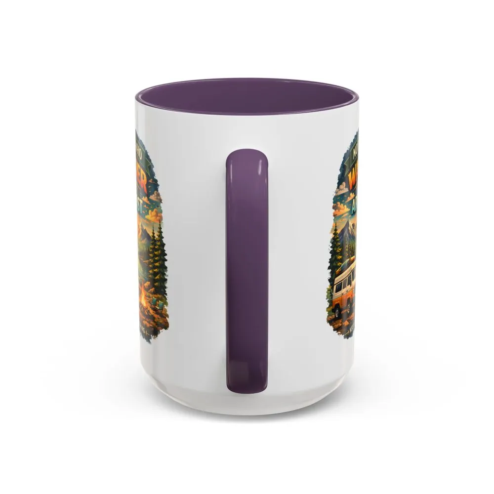 Accent Coffee Mug (11, 15oz) — "Not All Who Wander Are Lost" Design Scenic-Line