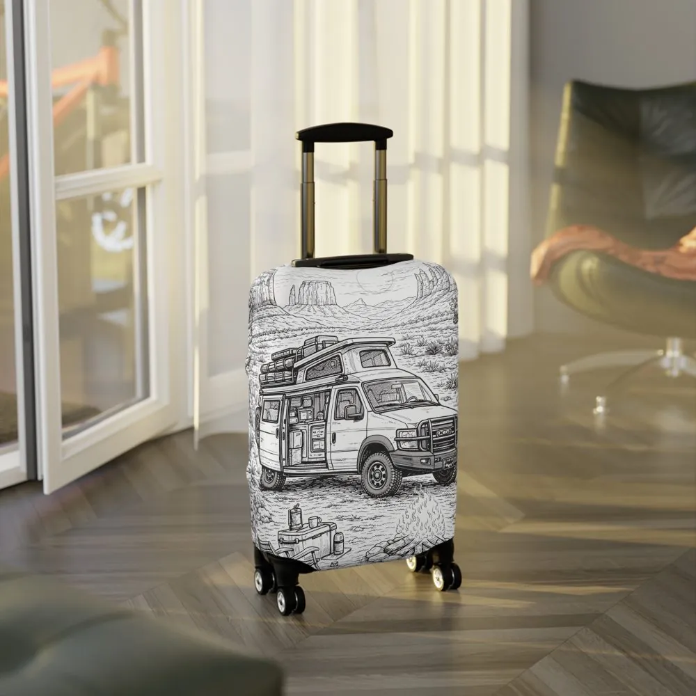 3556902015110897878_2048.jpeg Luggage Cover — Adventure Camper Sketch Travel Suitcase