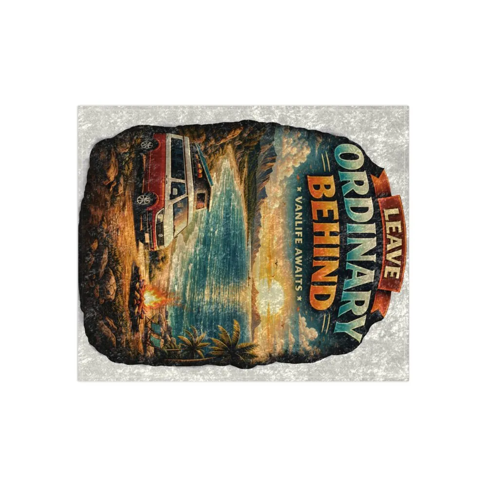 3566545934759785314_2048.jpeg Crushed Velvet Blanket —"Leave Ordinary Behind" Design Scenic-Line (Campervan)
