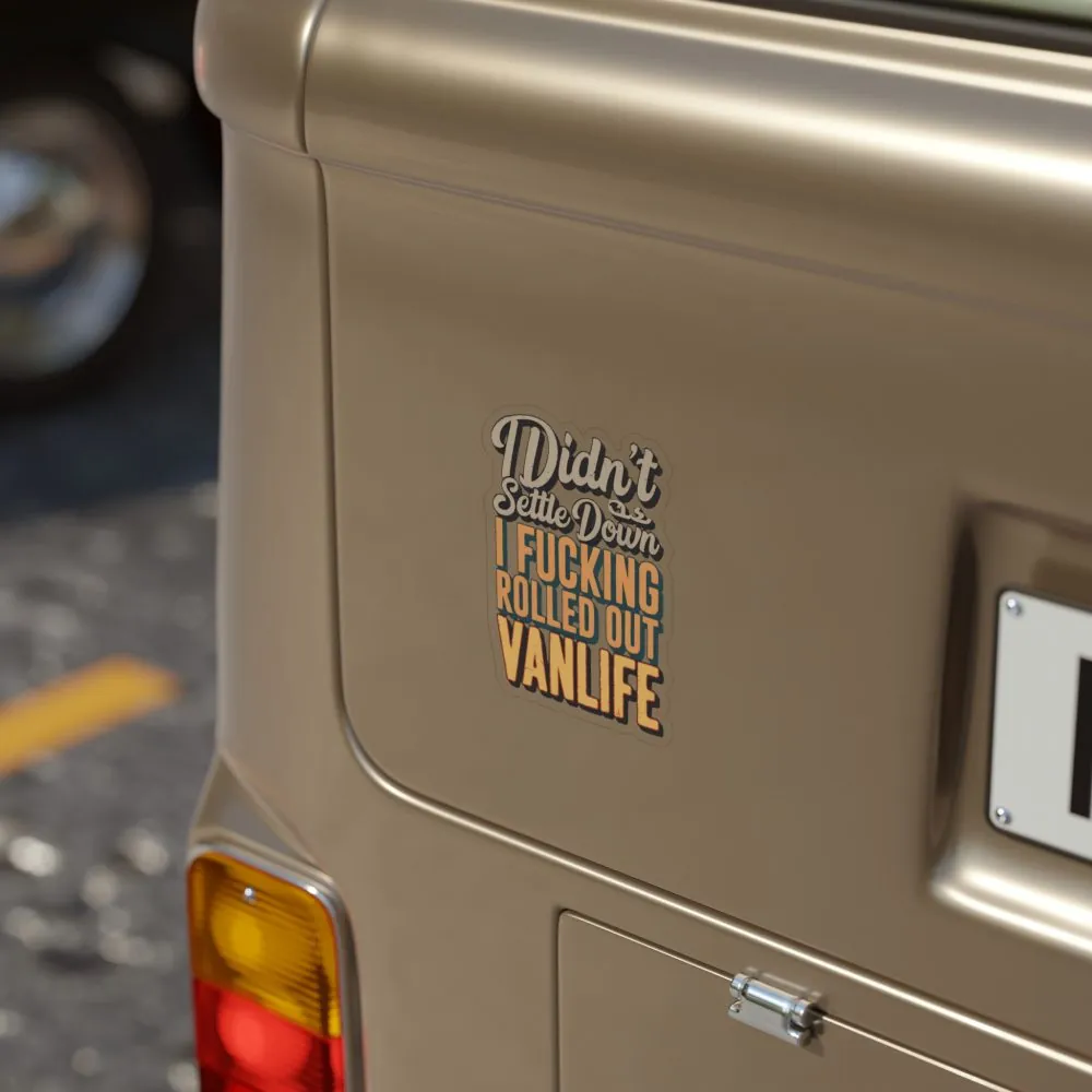 Transparent Outdoor Stickers – "Dind´t Settle Down" Design F**K-Line