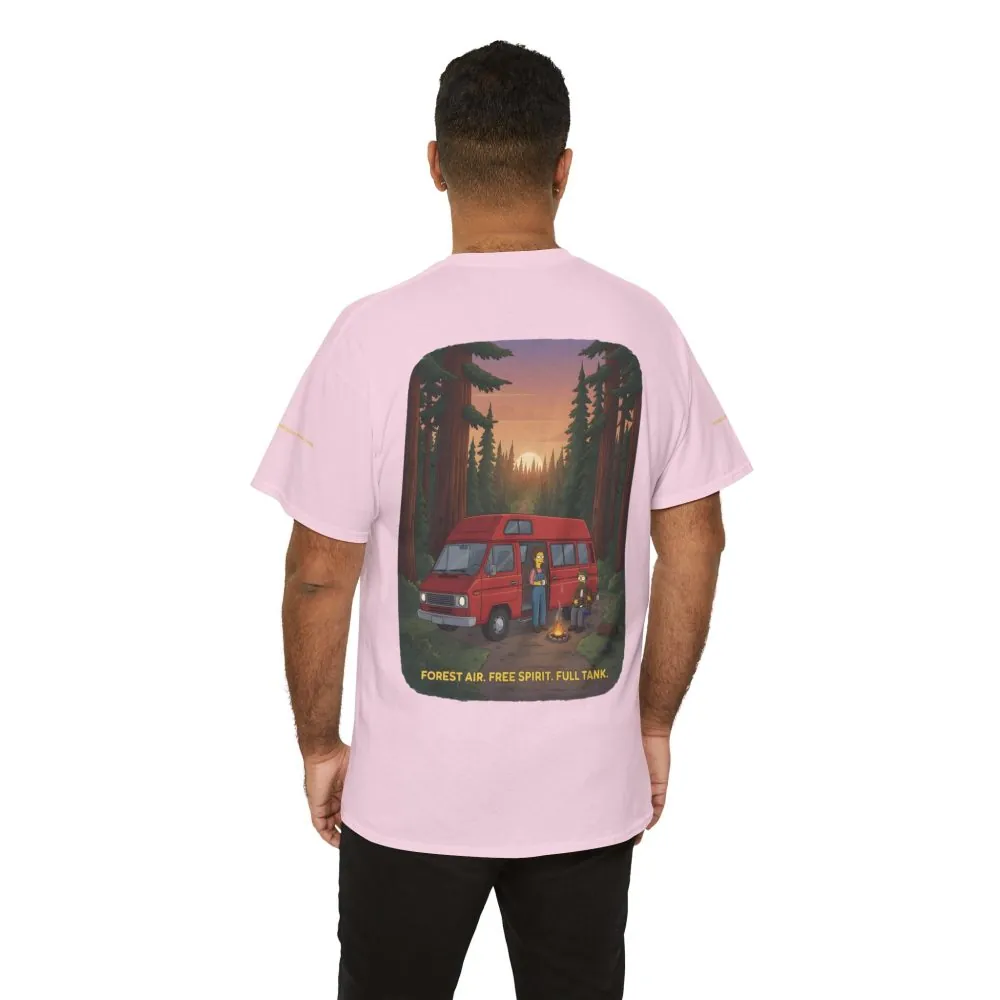 360023684236292919_2048.jpeg Unisex Heavy Cotton Tee — "Forest Air Free Spirit Full Tank" Design Sitcom-Line