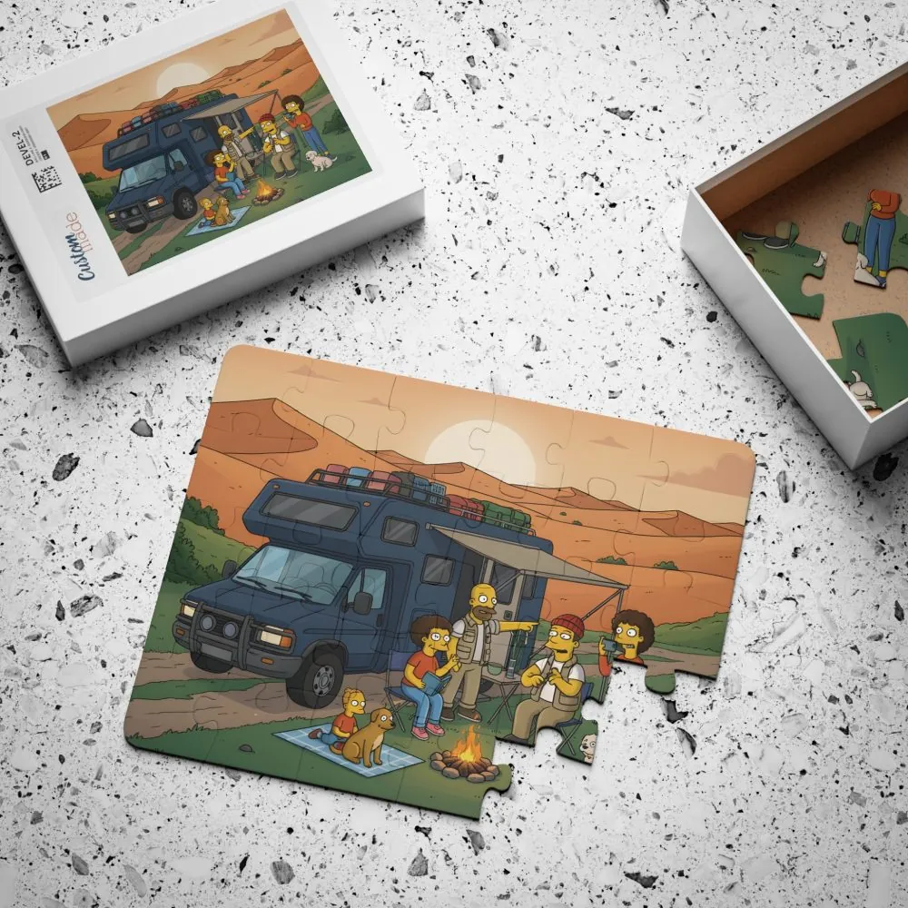 Kids' 30‑Piece Camping Puzzle —  Scenic RV Campfire Jigsaw