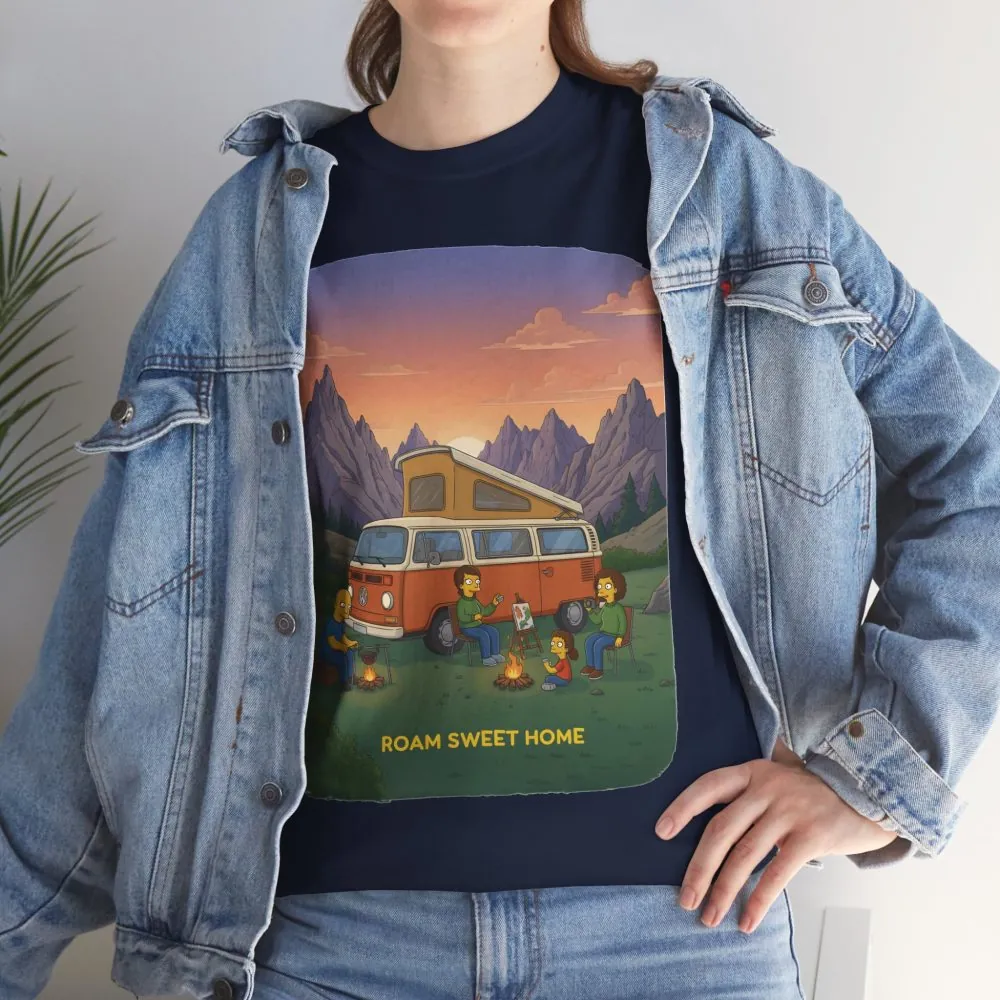 3626037273713628765_2048.jpeg Unisex Heavy Cotton Tee — "Roam Sweet Home" Design Sitcom-Line