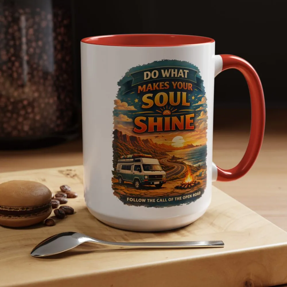 3636076181069882583_2048.jpeg Accent Coffee Mug (11, 15oz) — "Do What Makes Your Soul Shine" Design Scenic-Line