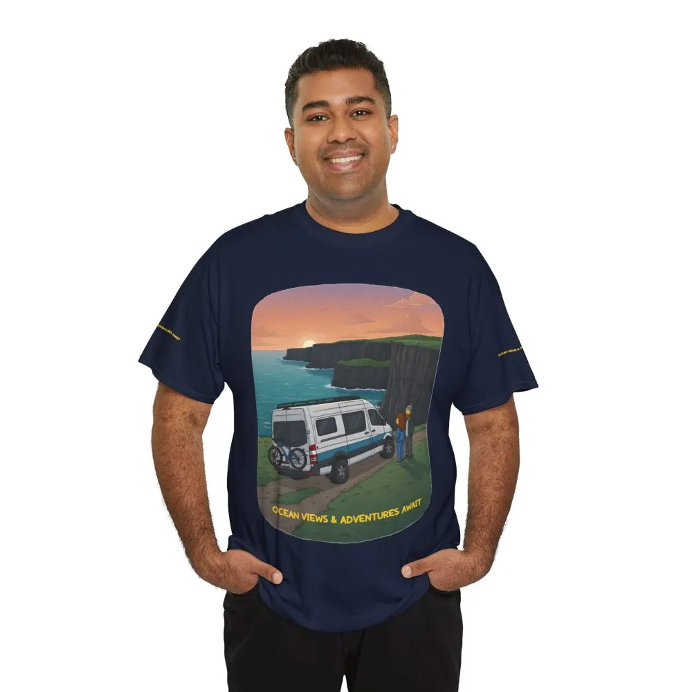 3642267330530390892_2048.jpeg Unisex Heavy Cotton Tee — "Ocean Views-Adventures Awaits" Design Sitcom-Line