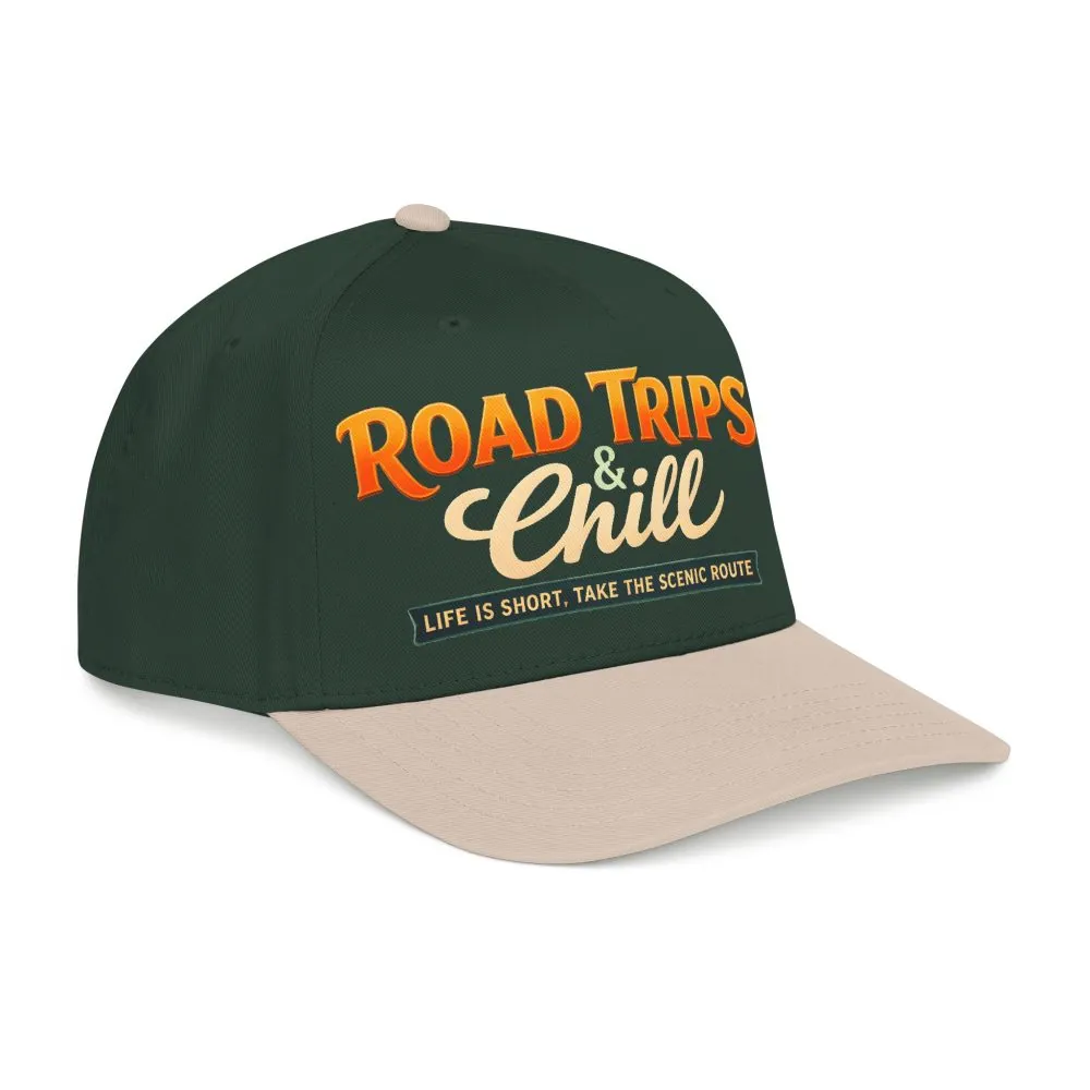 Baseball Cap - "Road Trips And Chill" Design Scenic-Line
