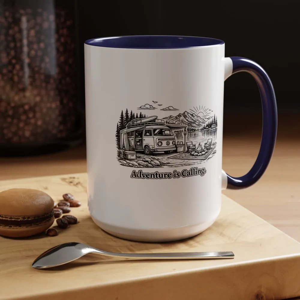 3674018639319267447_2048.jpeg Accent Coffee Mug (11, 15oz) — "Adventure Is Calling" Design Minimal-Line