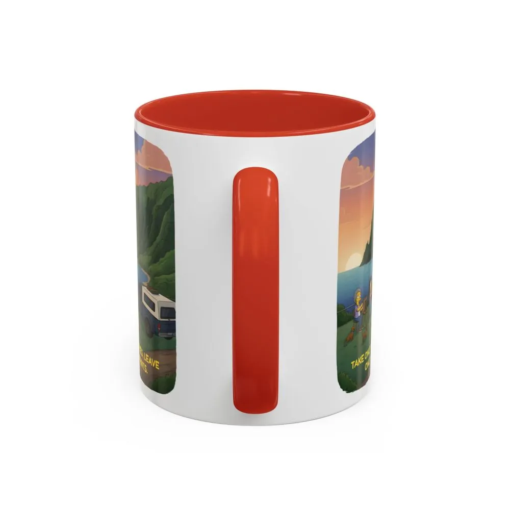 3696575579247192214_2048.jpeg Accent Coffee Mug (11, 15oz) — "Take Only Memories-Leave Only Footprints" Design Sitcom-Line