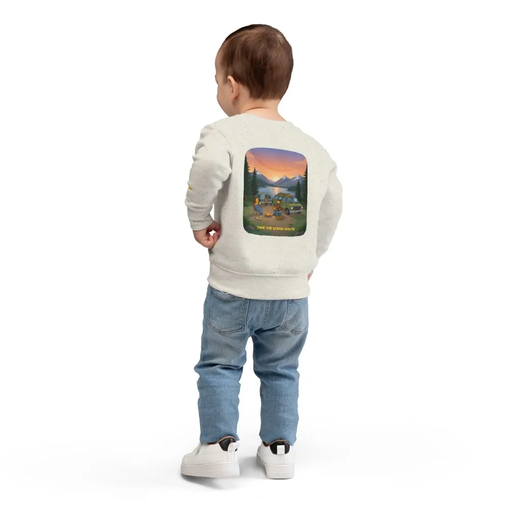 Toddler Sweatshirt - "Take The Scenic Route" (Design Sitcom-Line)