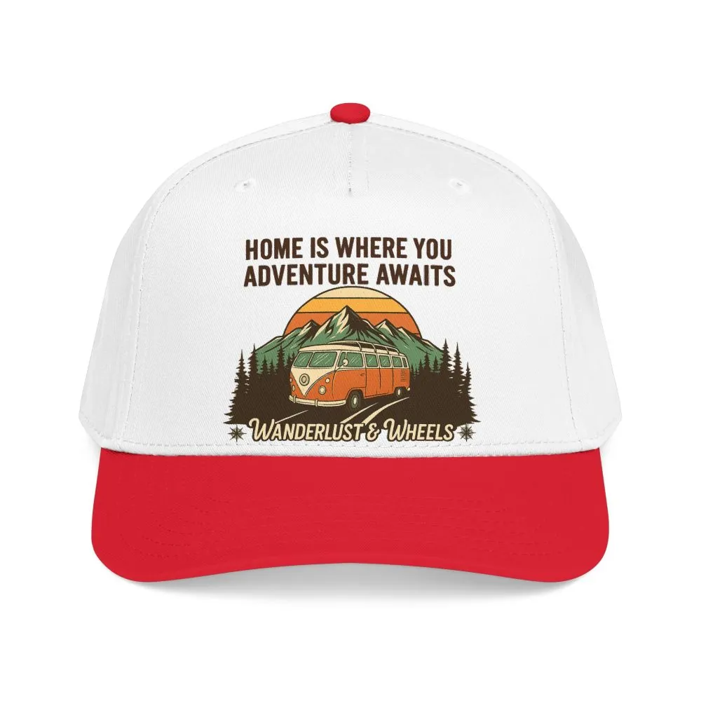 3715231368111795689_2048.jpeg Baseball Cap - "Home Is Where You Adventure Awaits" Mid Profile Baseball Cap