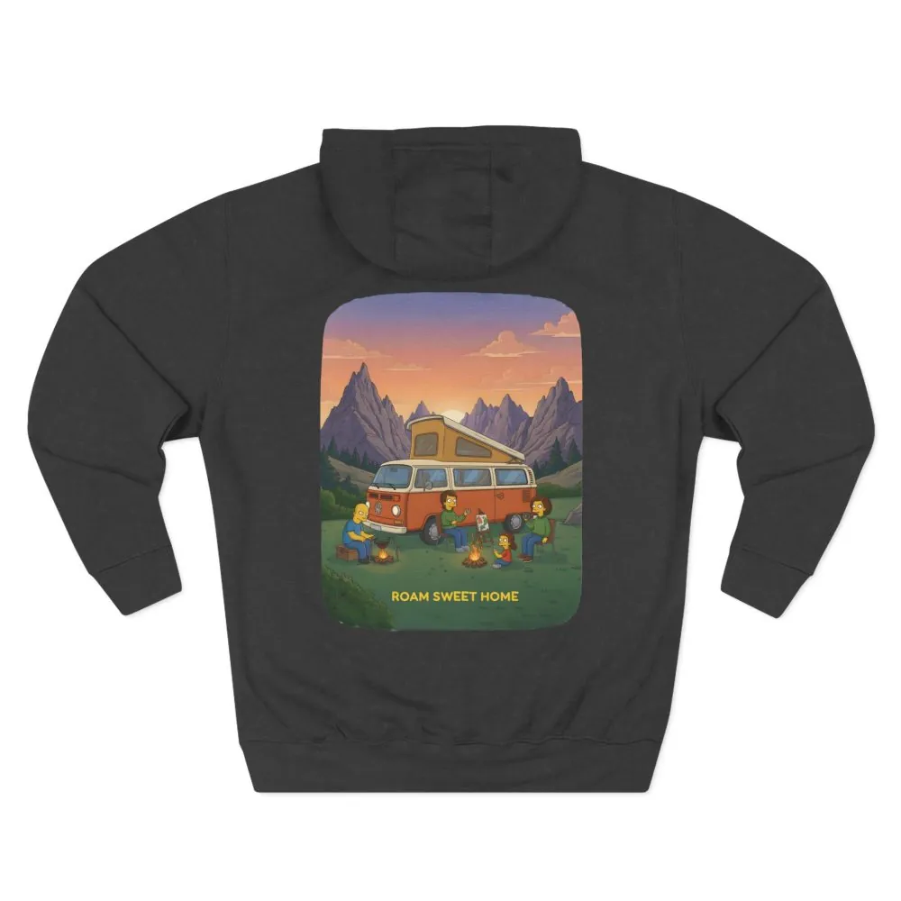 Three-Panel Fleece Hoodie - "Roam Sweet Home" Design Sitcom-Line