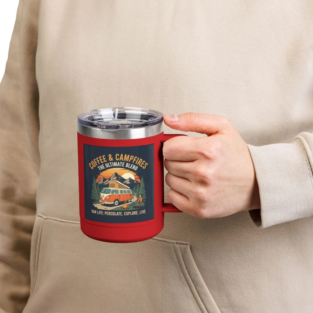 3742072898307484510_2048.jpeg Coffee Mug Tumbler, 15oz — “Coffee & Campfires: The Ultimate Blend”
