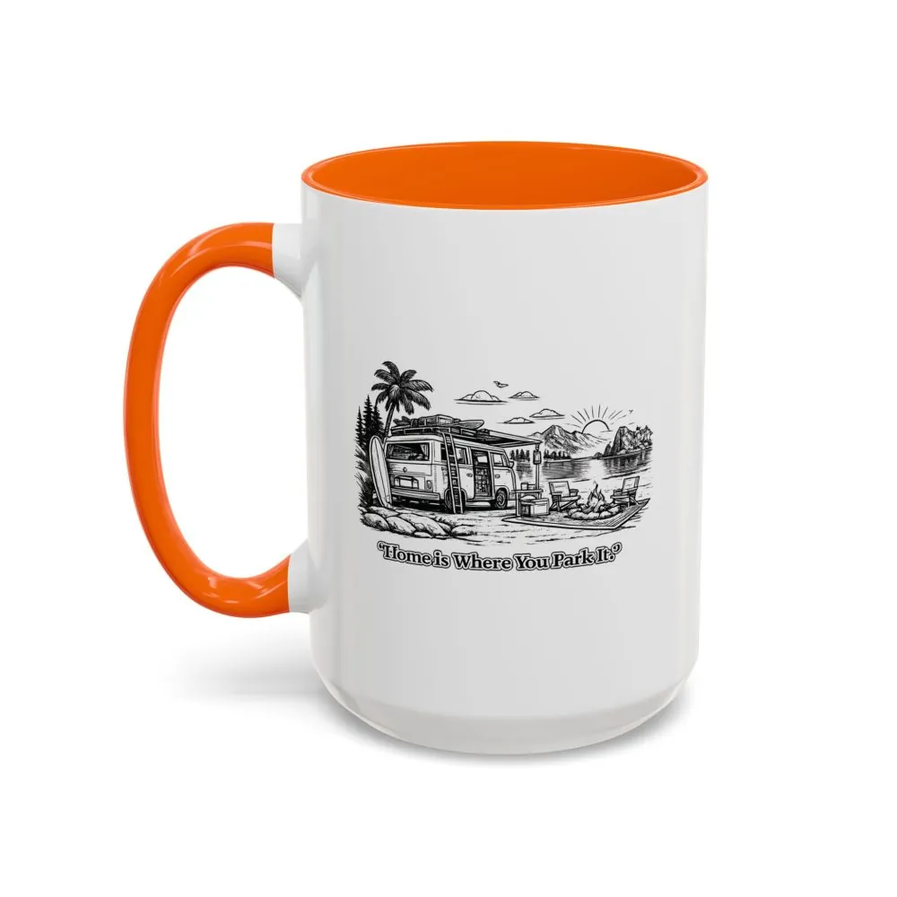 3753083495865017411_2048.jpeg Accent Coffee Mug (11, 15oz) — "Home Is Where You Park It" Design Minimal-Line