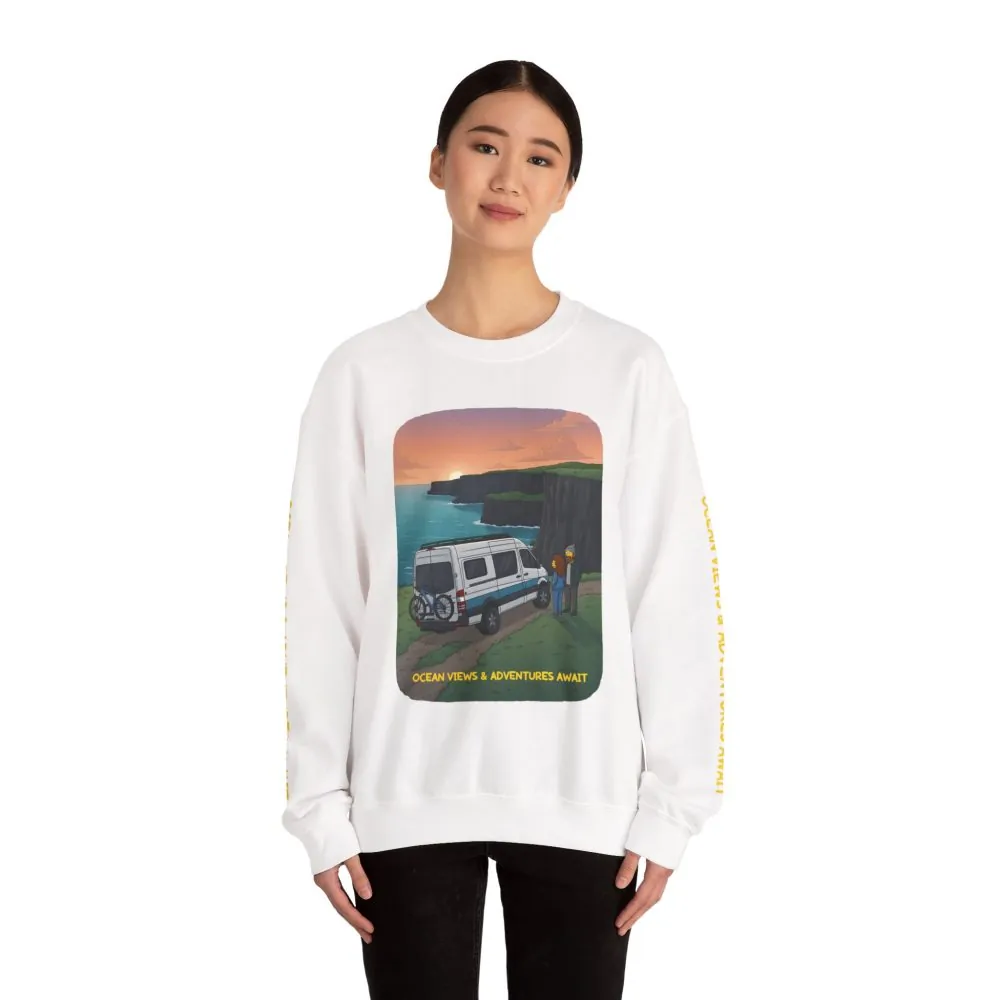 3755631712709566849_2048.jpeg Unisex Heavy Blend™ Crewneck Sweatshirt — "Ocean Views-Adventures Awaits" Design Sitcom-Line
