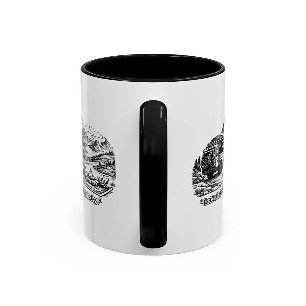 Accent Coffee Mug (11, 15oz) — "Lets make Someday, Today?" Design Minimal-Line
