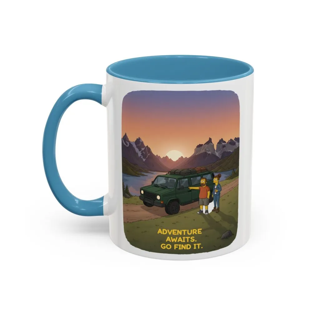 3790046110279092149_2048.jpeg Accent Coffee Mug (11, 15oz) — "Adventure Awaits-Go Find It" Design Sitcom-Line