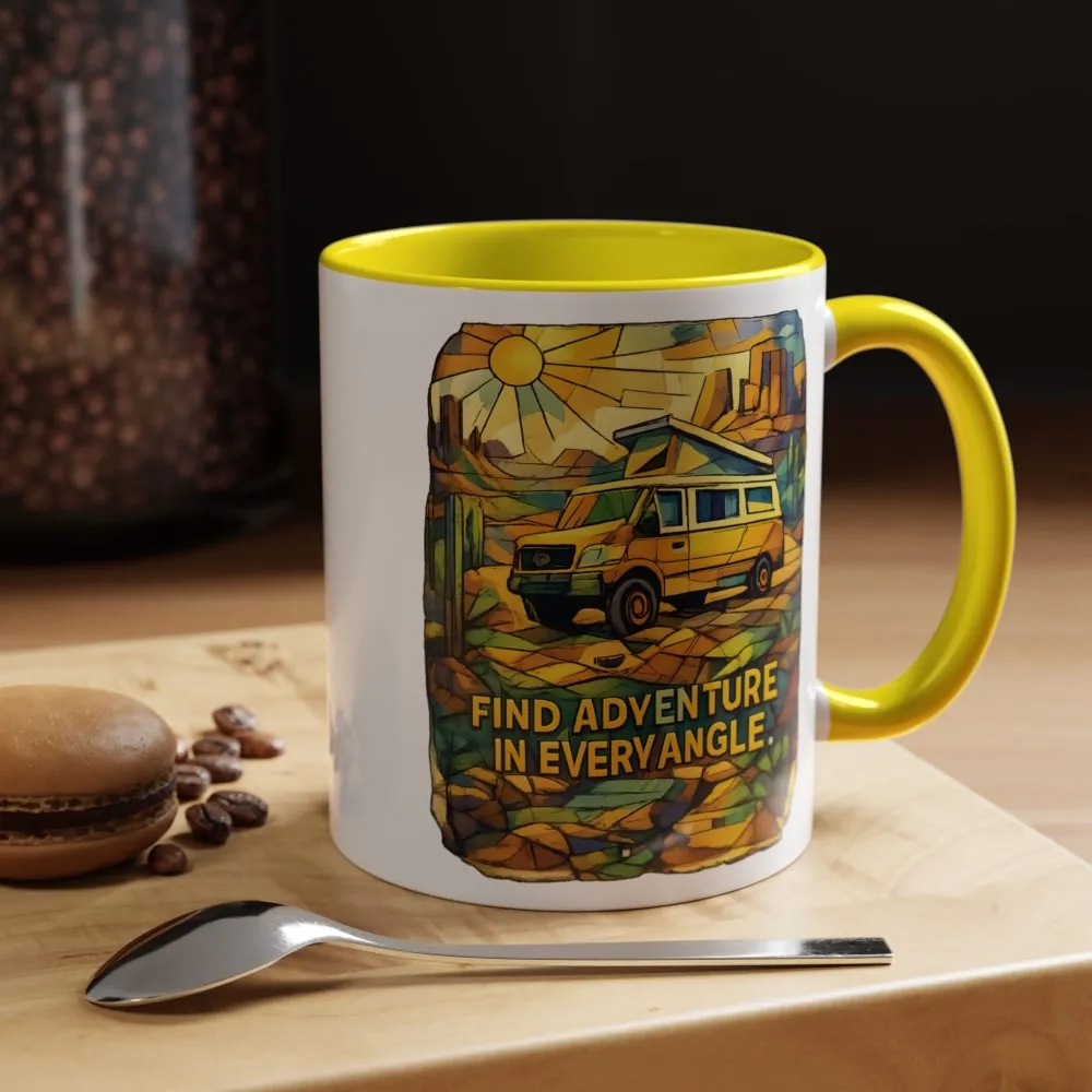 3791926491819973365_2048.jpeg Accent Coffee Mug (11, 15oz) — "Find Adventure In Every Corner" Design Cubic-Line