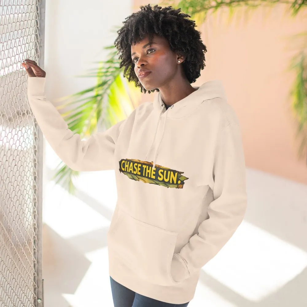 3797937649877277896_2048.jpeg Three-Panel Fleece Hoodie - "Chase The Sun" Design Cubic-Line