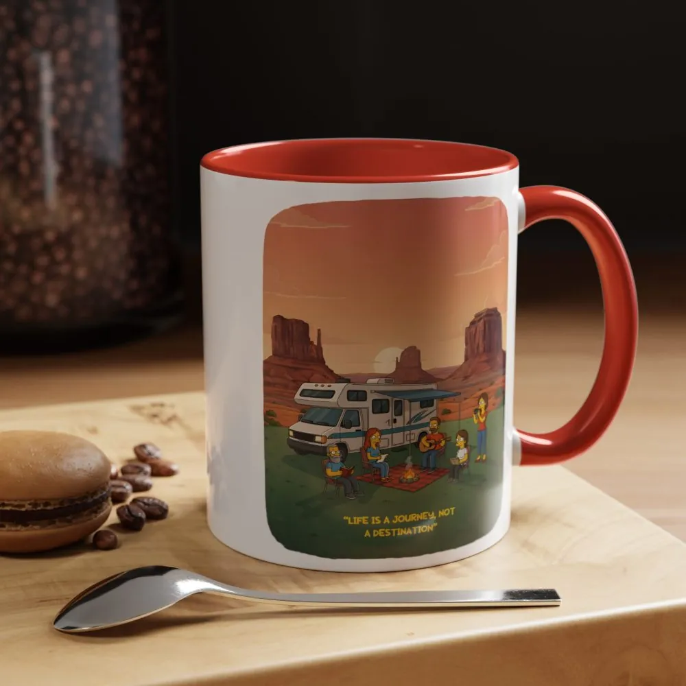 3804283756950087161_2048.jpeg Accent Coffee Mug (11, 15oz) — "Life Is A Journey-Not A Destination" Design Sitcom-Line