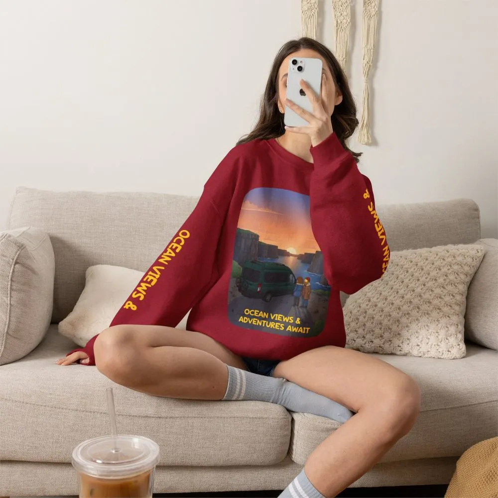3806734587813391622_2048.jpeg Unisex Heavy Blend™ Crewneck Sweatshirt — "Ocean Views-Adventures Awaits" Design Sitcom-Line