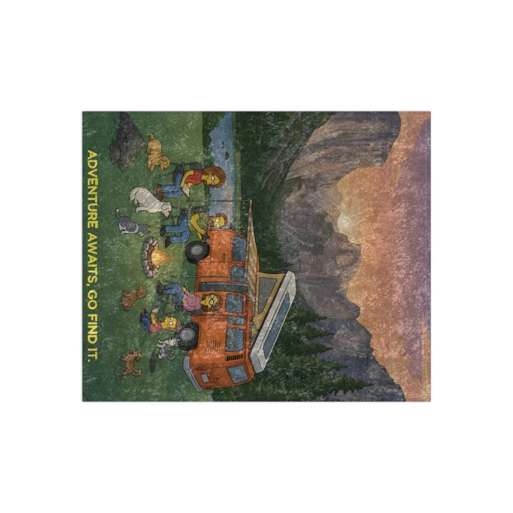 3822146294980146607_2048.jpeg Crushed Velvet Blanket —"Adventure Awaits-Go Find It"" Design Sitcom-Line (Campervan)