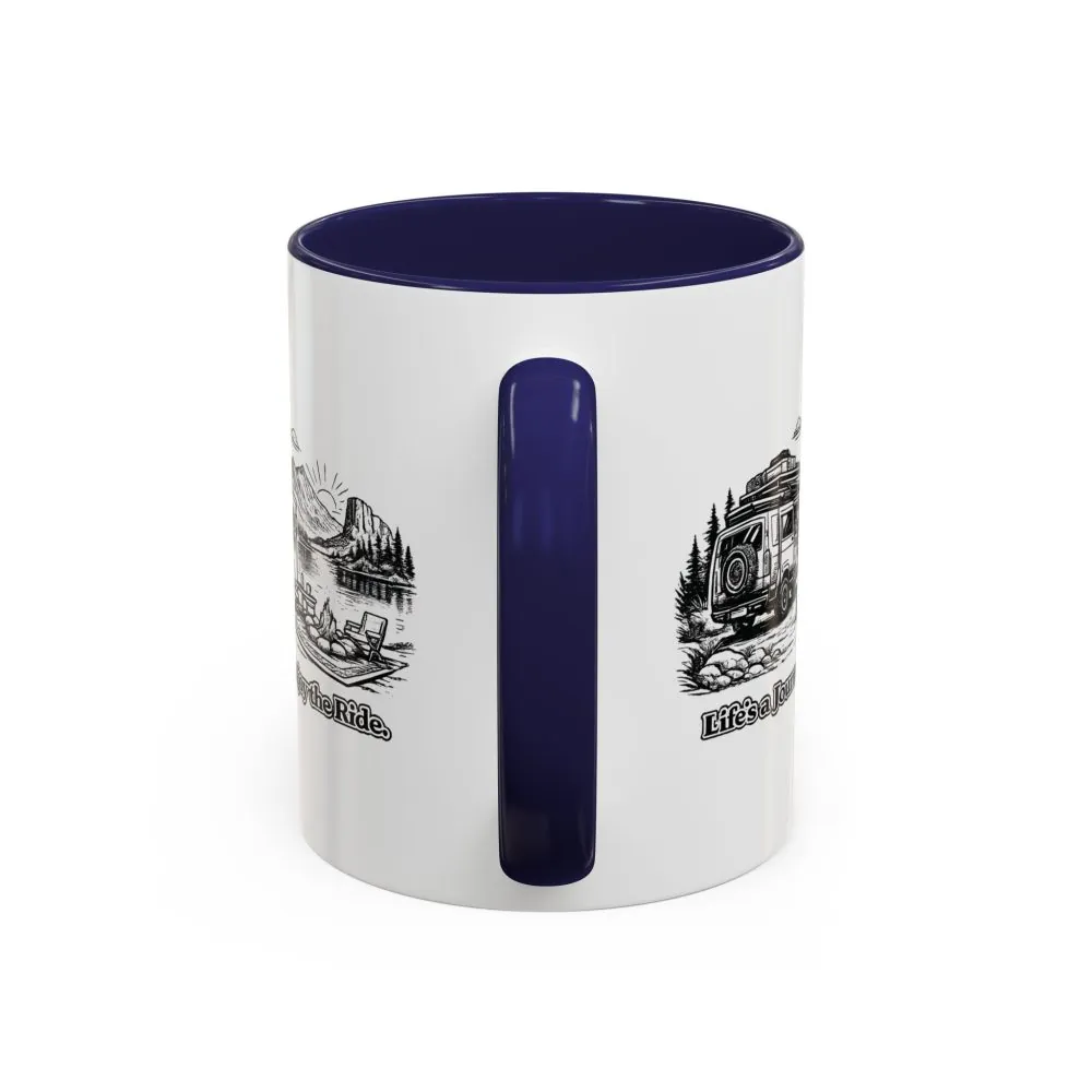 3861294498021764435_2048.jpeg Accent Coffee Mug (11, 15oz) — "Lifes A Journey,Enjoy The Ride" Design Minimal-Line