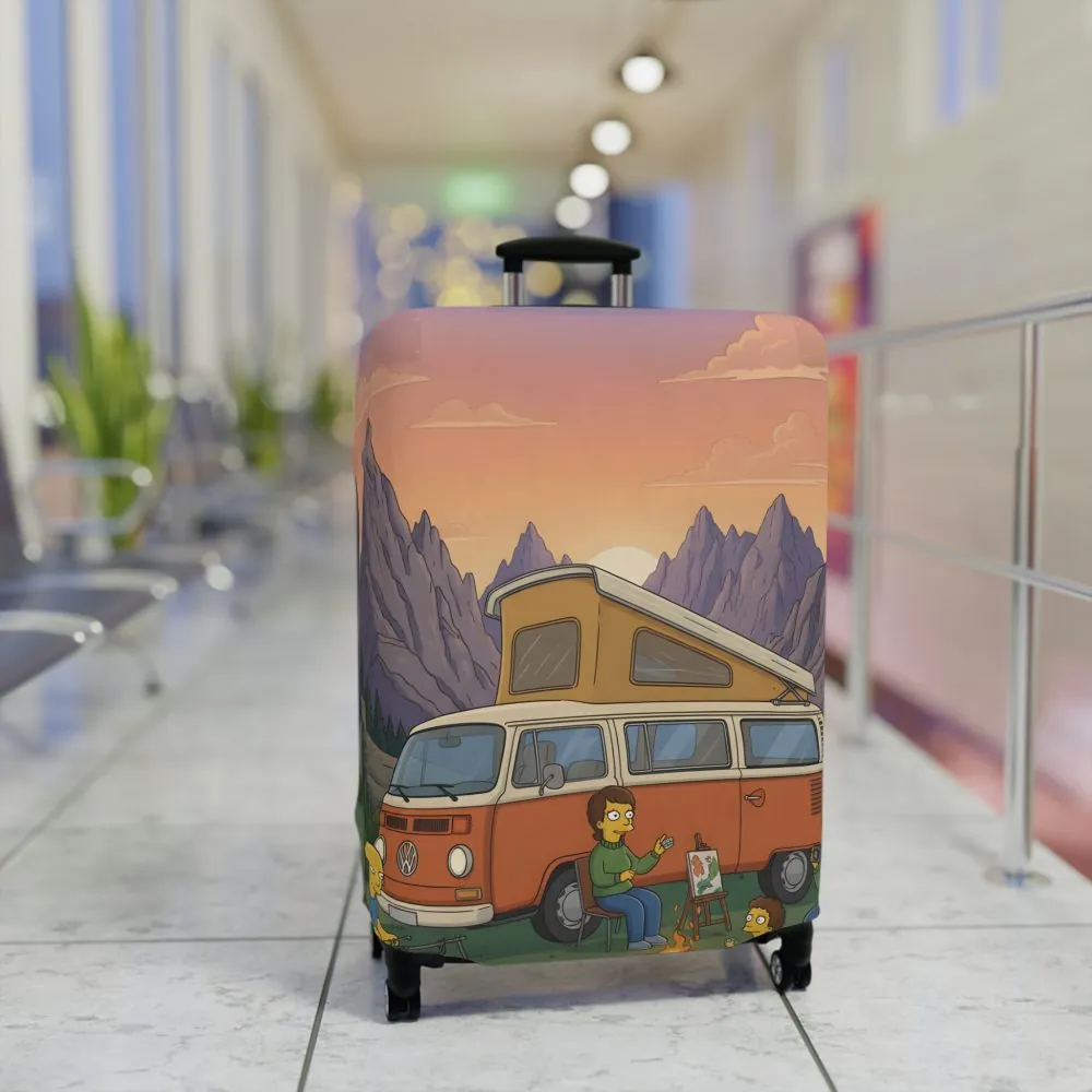 3890020875147351784_2048.jpeg Luggage Cover — Adventure Camper Sketch Travel Suitcase(Design Sitcom-Line)