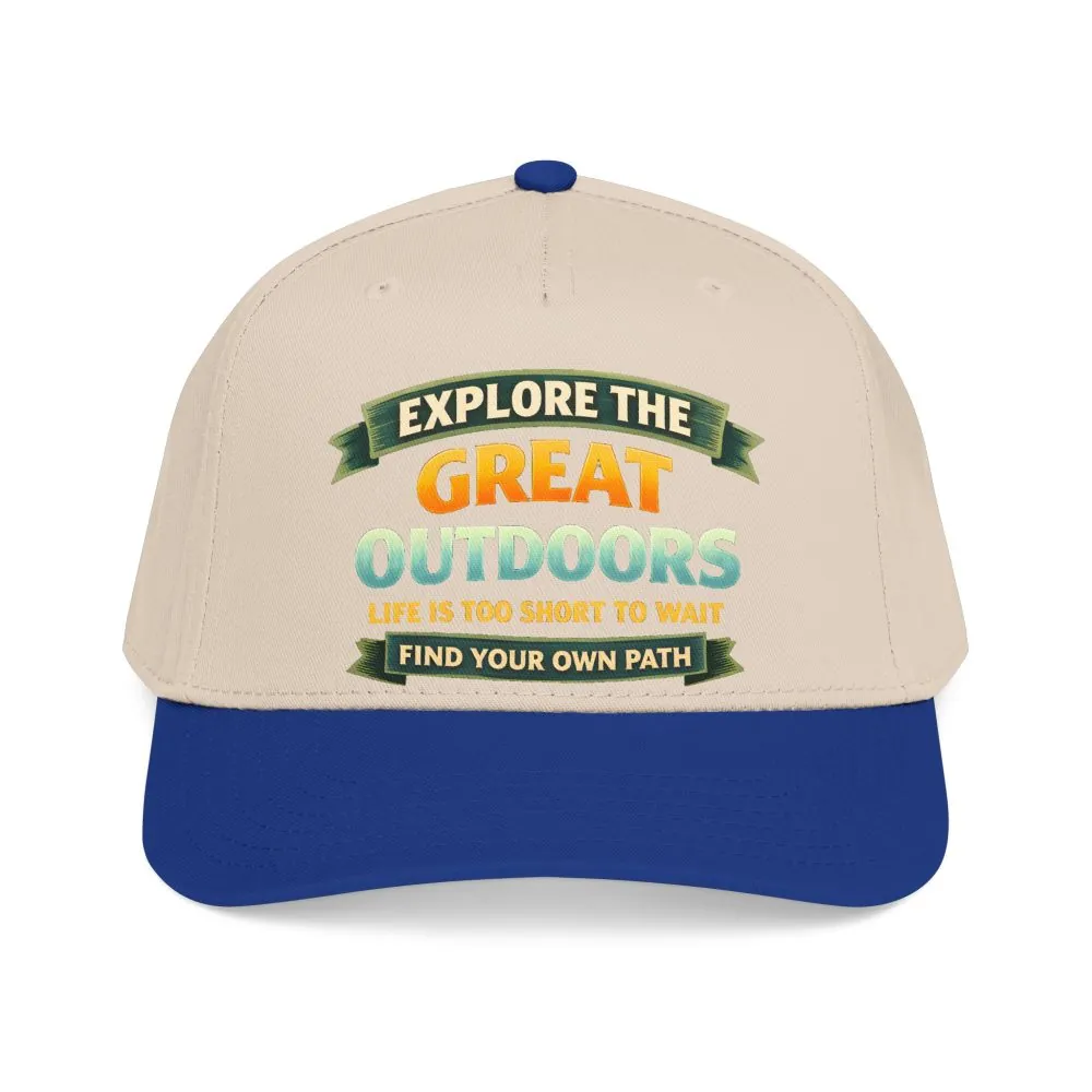Baseball Cap - "Explore The Great Outdoors" Design Scenic-Line