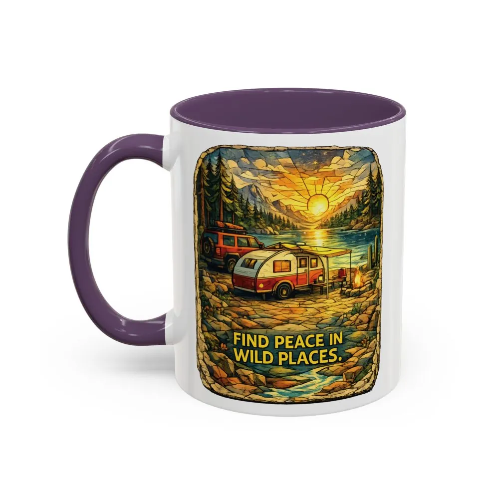 3904716809029148015_2048.jpeg Accent Coffee Mug (11, 15oz) — "Find Peace In Wild Places" Design Cubic-Line