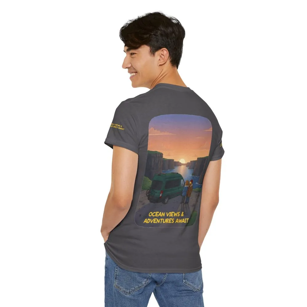 3913816498448636033_2048.jpeg Unisex Heavy Cotton Tee — "Ocean Views-Adventures Awaits" Design Sitcom-Line