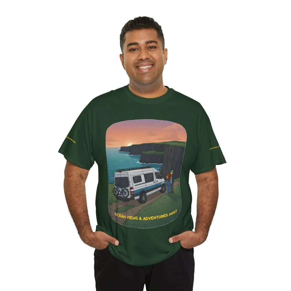 3939673509110712978_2048.jpeg Unisex Heavy Cotton Tee — "Ocean Views-Adventures Awaits" Design Sitcom-Line