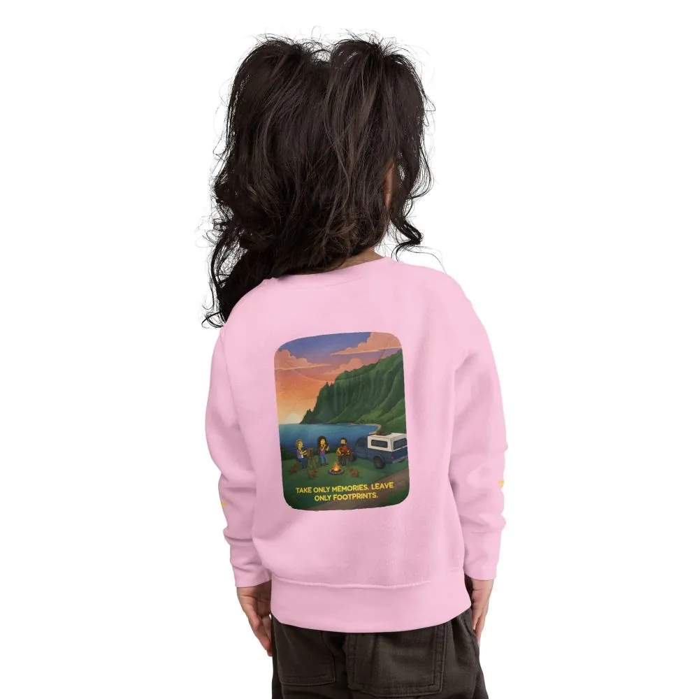 Toddler Sweatshirt - "Take Only Memories-Leave Only Footprints" (Design Sitcom-Line)