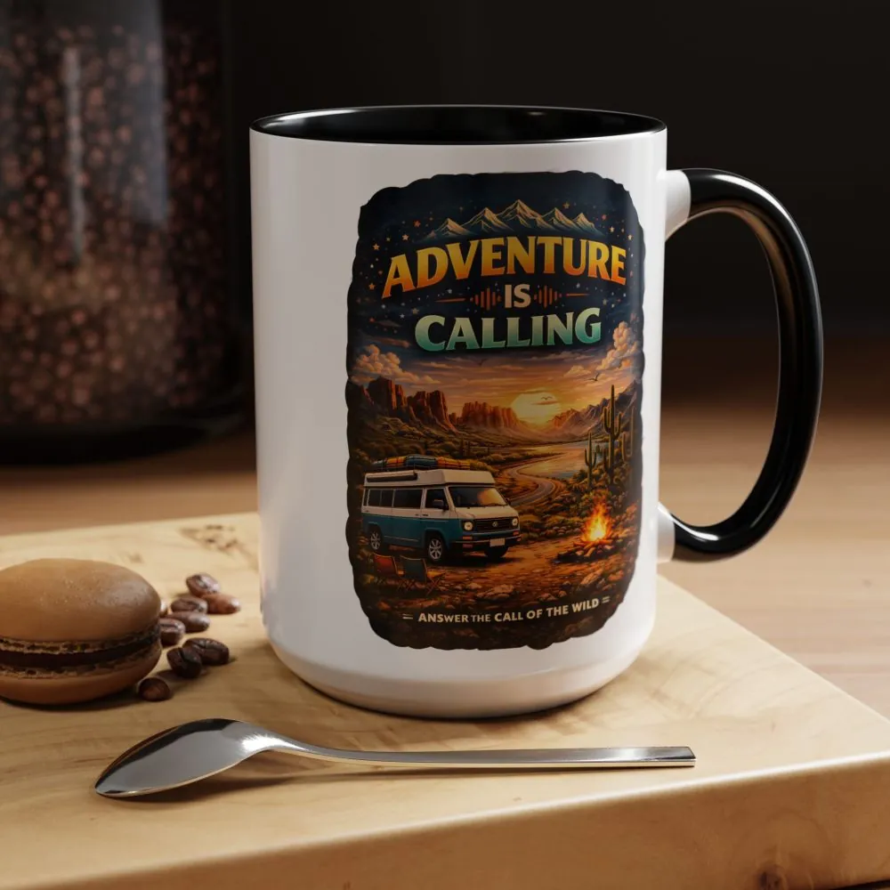 3945037921044290293_2048.jpeg Accent Coffee Mug (11, 15oz) — "Adventure Is Calling" Design Scenic-Line