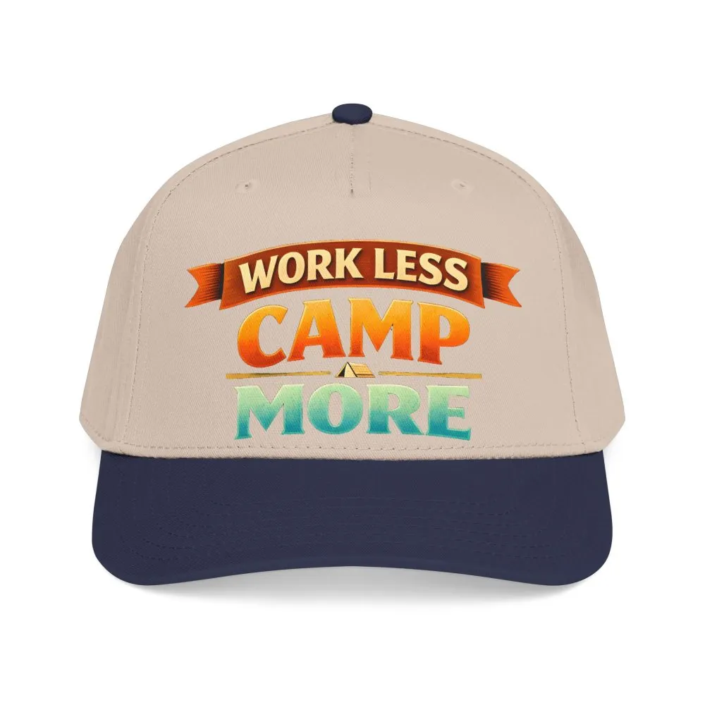 3945636729448217828_2048.jpeg Baseball Cap - "Work Less-Camp More" Design Scenic-Line