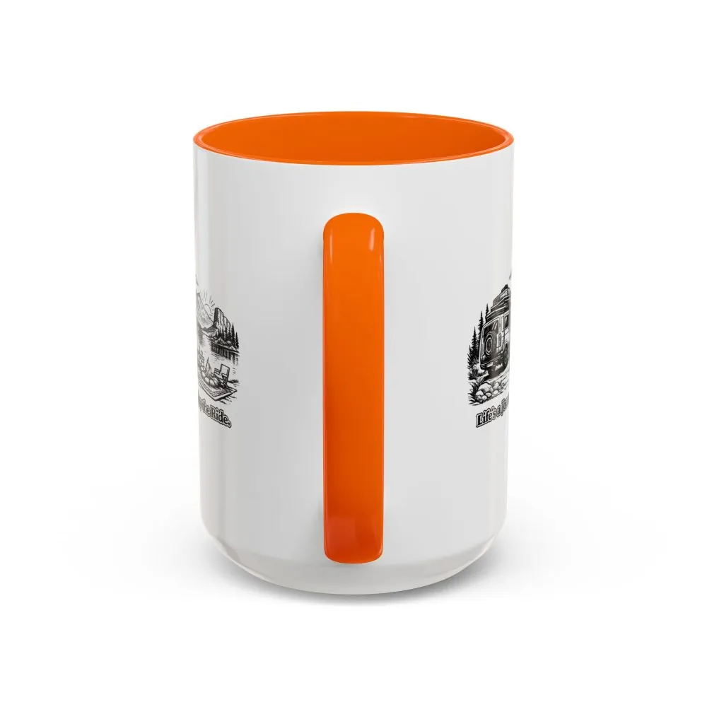 396401688222946707_2048.jpeg Accent Coffee Mug (11, 15oz) — "Lifes A Journey,Enjoy The Ride" Design Minimal-Line