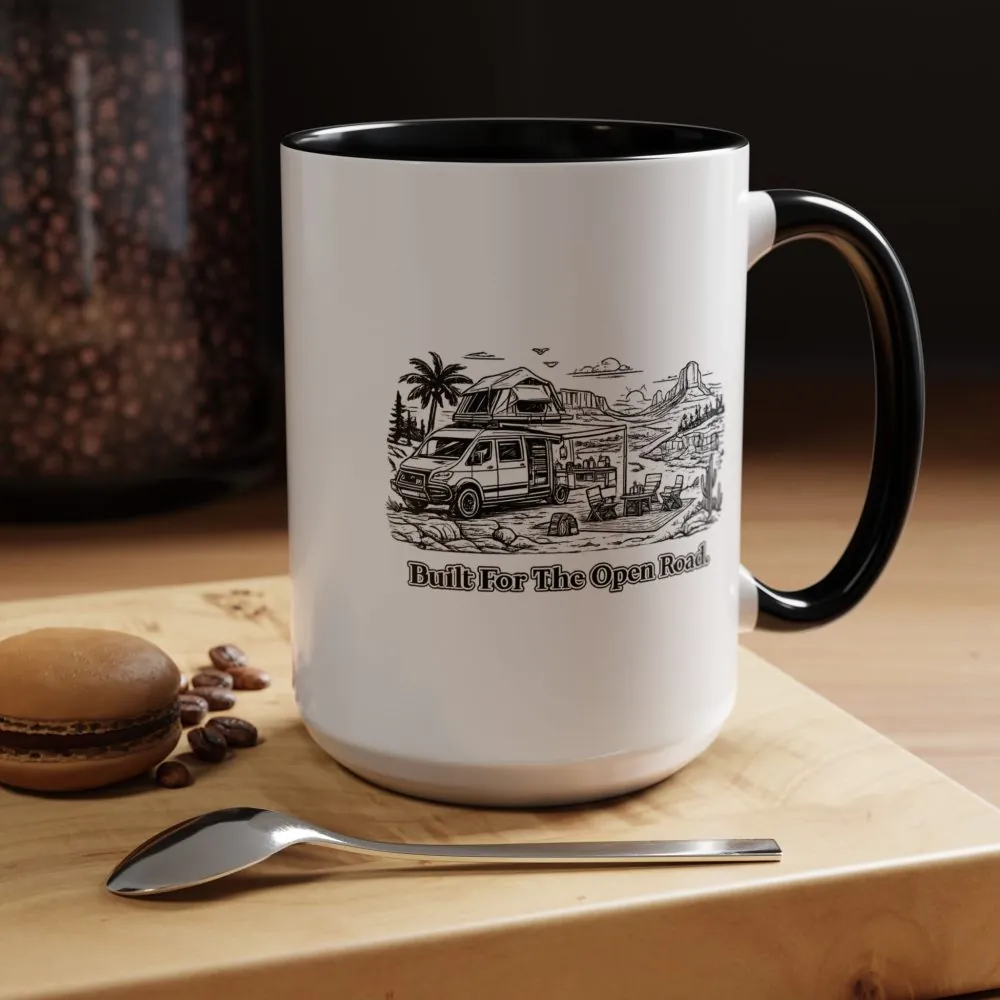 396569301562669204_2048.jpeg Accent Coffee Mug (11, 15oz) — "Built For The Open Road" Design Minimal-Line