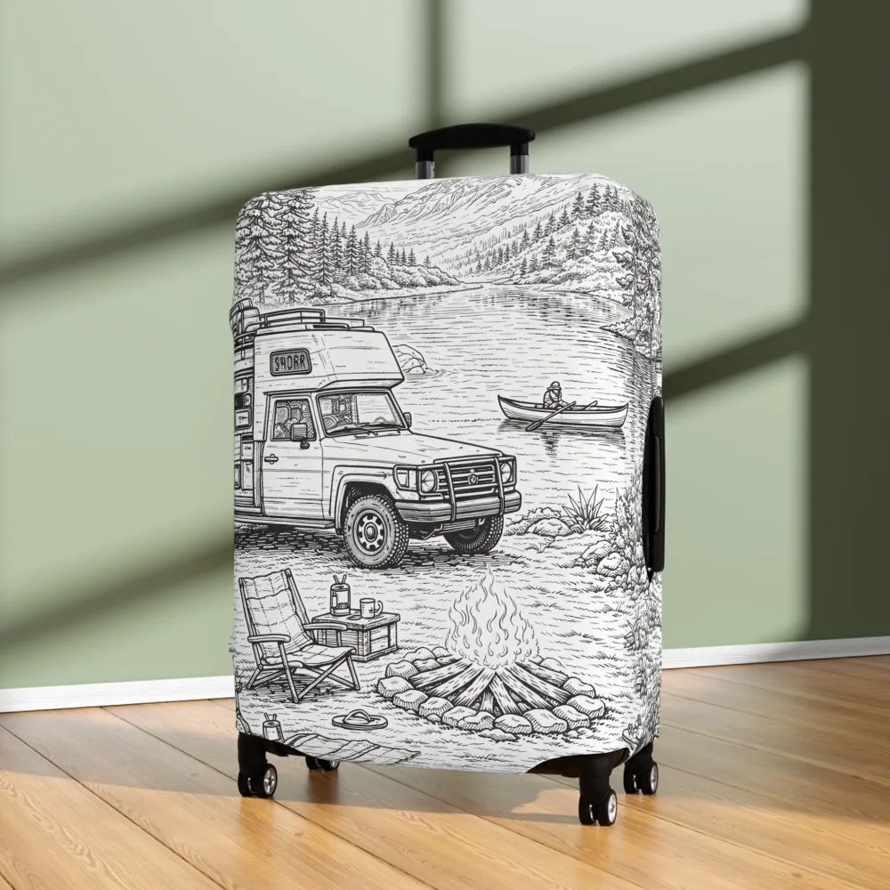 3967957152505674509_2048.jpeg Luggage Cover — Adventure Camper Sketch Travel Suitcase