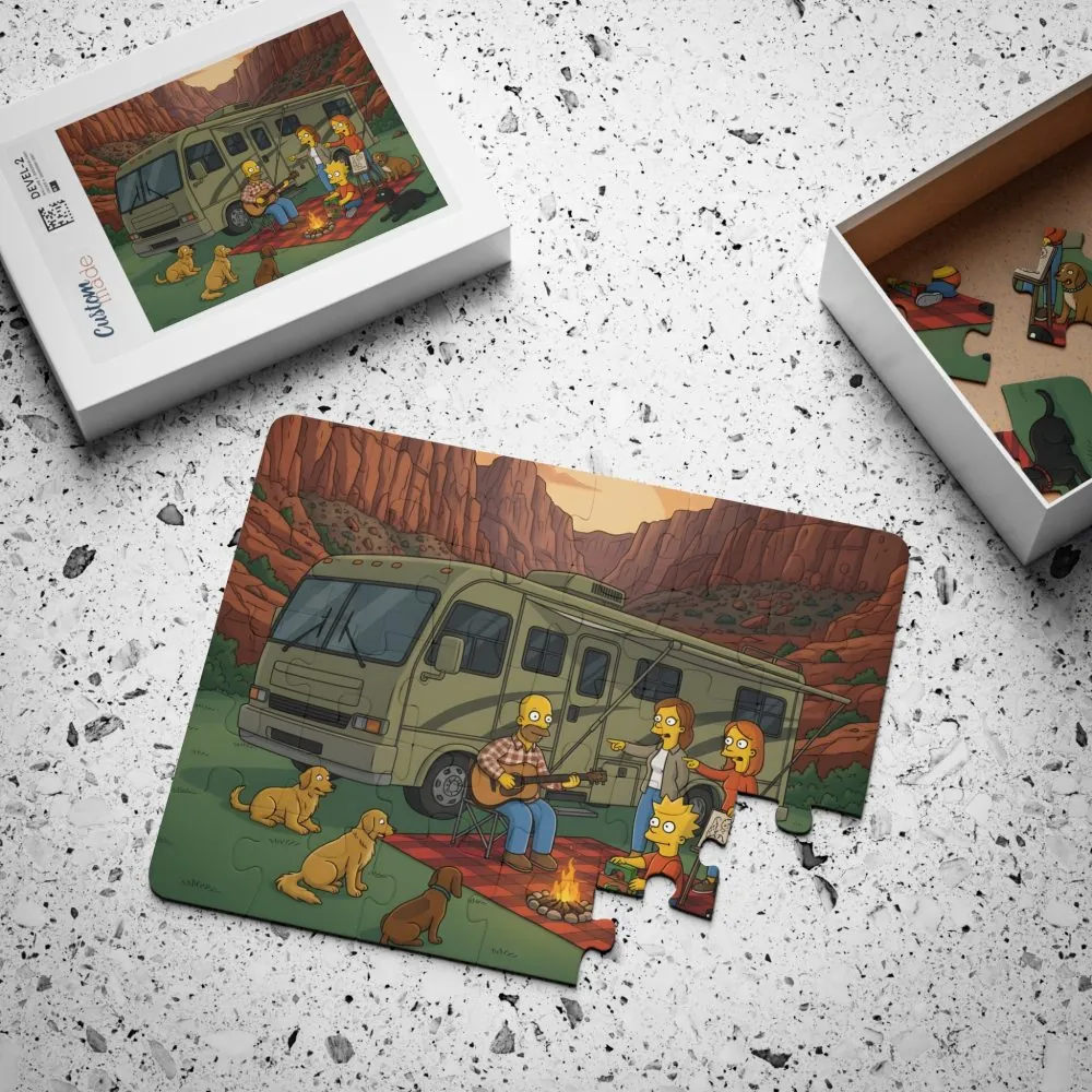 Kids' 30‑Piece Camping Puzzle — Scenic Camper Jigsaw