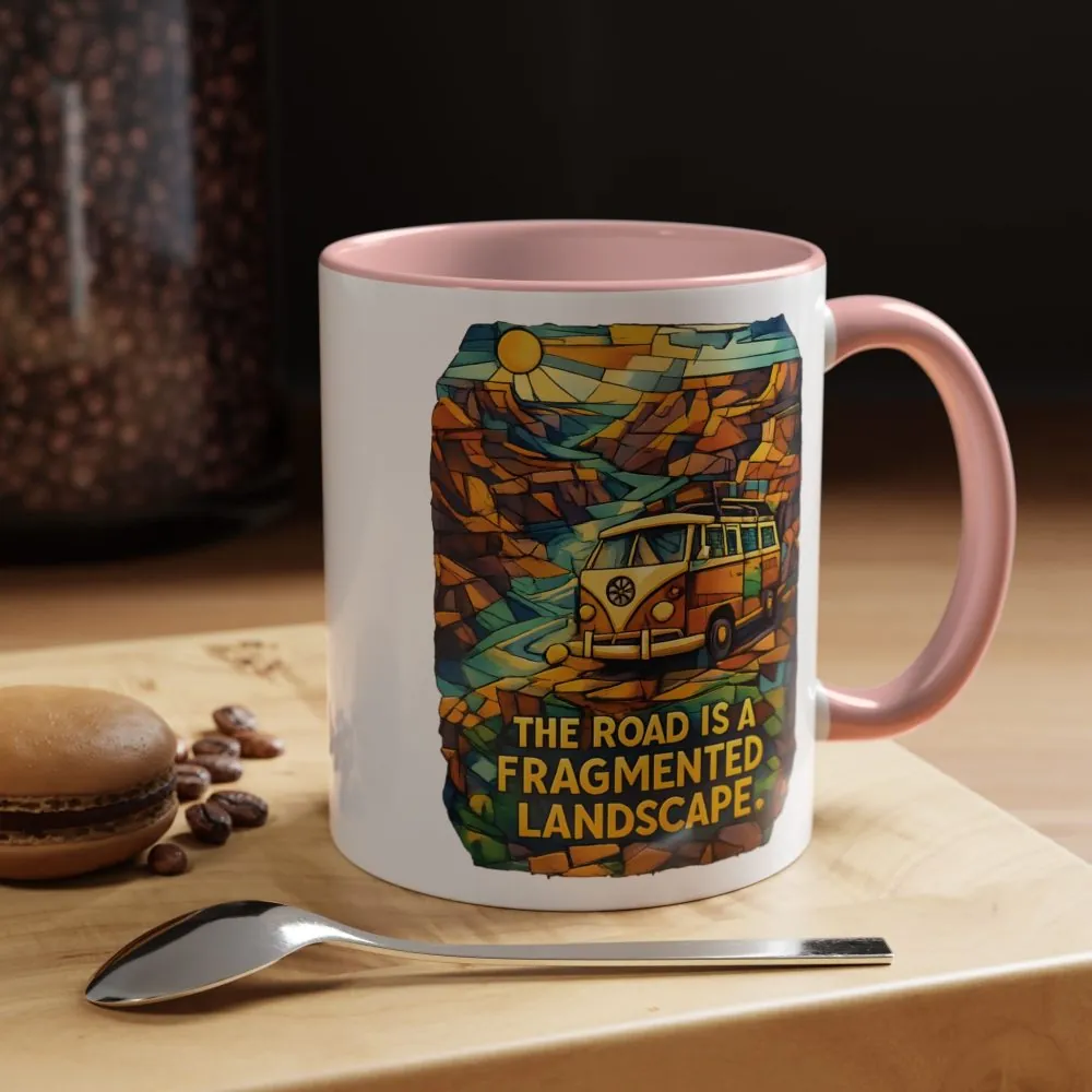 3971070521990884336_2048.jpeg Accent Coffee Mug (11, 15oz) — "The Road Is A Fragmented Landscape" Design Cubic-Line