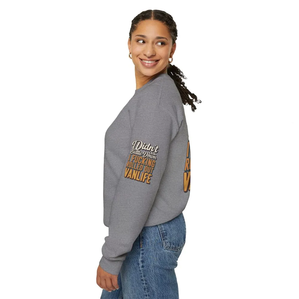 Unisex Heavy Blend™ Crewneck Sweatshirt — "Dind´t Settle Down" Design F**K-Line