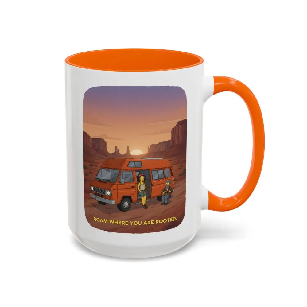 3985812418296071699_2048.jpeg Accent Coffee Mug (11, 15oz) — "Roam Where You Are Rooted" Design Sitcom-Line