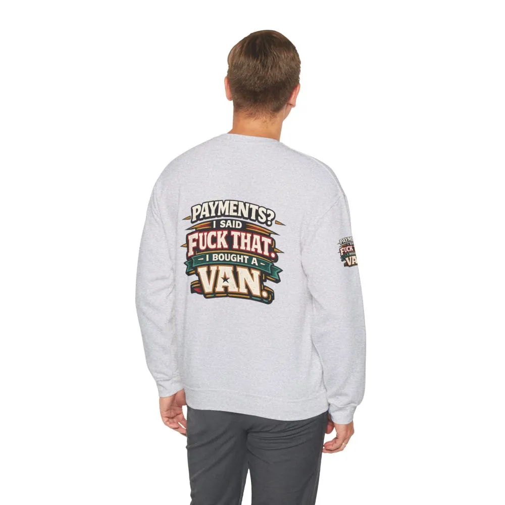 3987863737474952128_2048.jpeg Unisex Heavy Blend™ Crewneck Sweatshirt — "Payments?I Said" Design F**K-Line