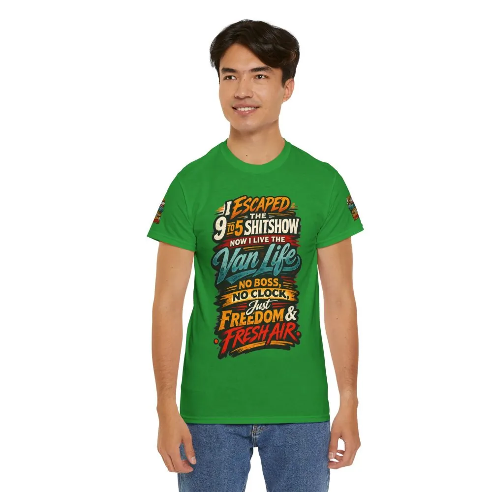 3989945857334522298_2048.jpeg Unisex Heavy Cotton Tee — "I Escaped The 9 To 5" Design F**K-Line