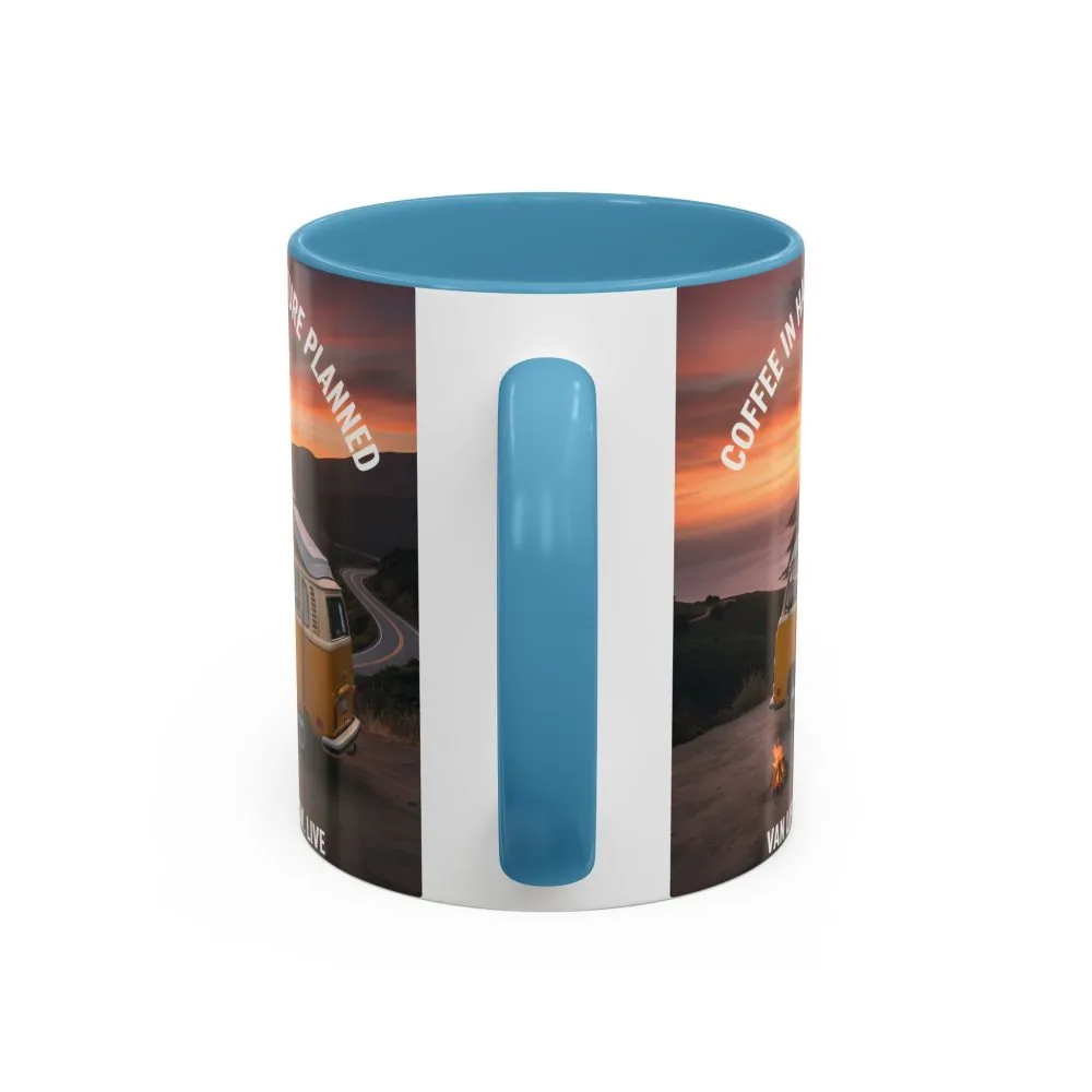 3990204624326059674_2048.jpeg Accent Coffee Mug (11, 15oz) - "Coffee in Hand, Adventure Planned"