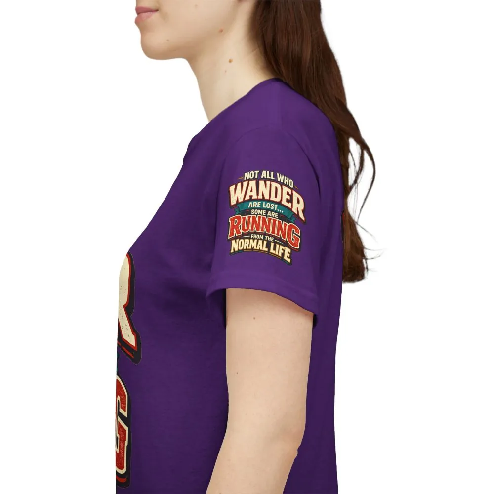 Unisex Heavy Cotton Tee — "Not All Who Wander Are Lost" Design F**K-Line