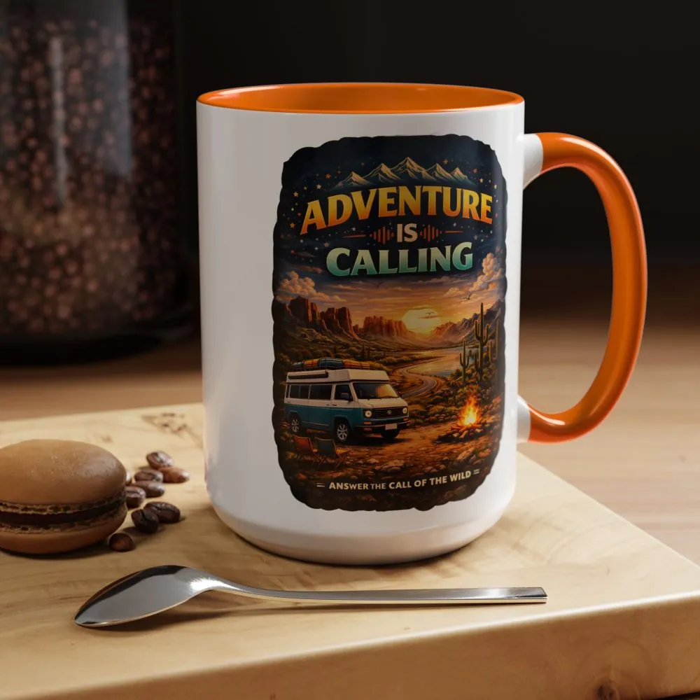 4003465300685535566_2048.jpeg Accent Coffee Mug (11, 15oz) — "Adventure Is Calling" Design Scenic-Line